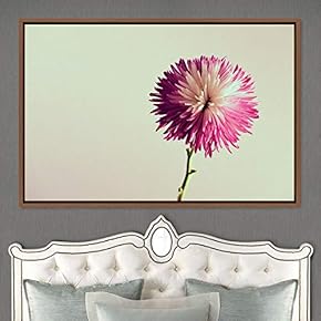 signwin Framed Canvas Wall Art Bright Flowers Closeup...