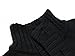 Men's Button Point Stand Collar Knitted Slim Fit Cardigan Sweater (M, Black)