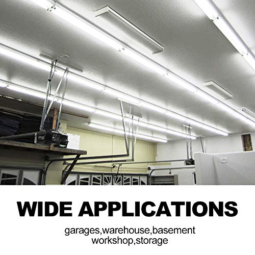 4 Pack 45W 4500 LM Linkable LED Utility Shop Light for Garage, 4 FT, 48