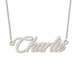 BYBWBL Charlie Name Pendant Necklace Silver Color