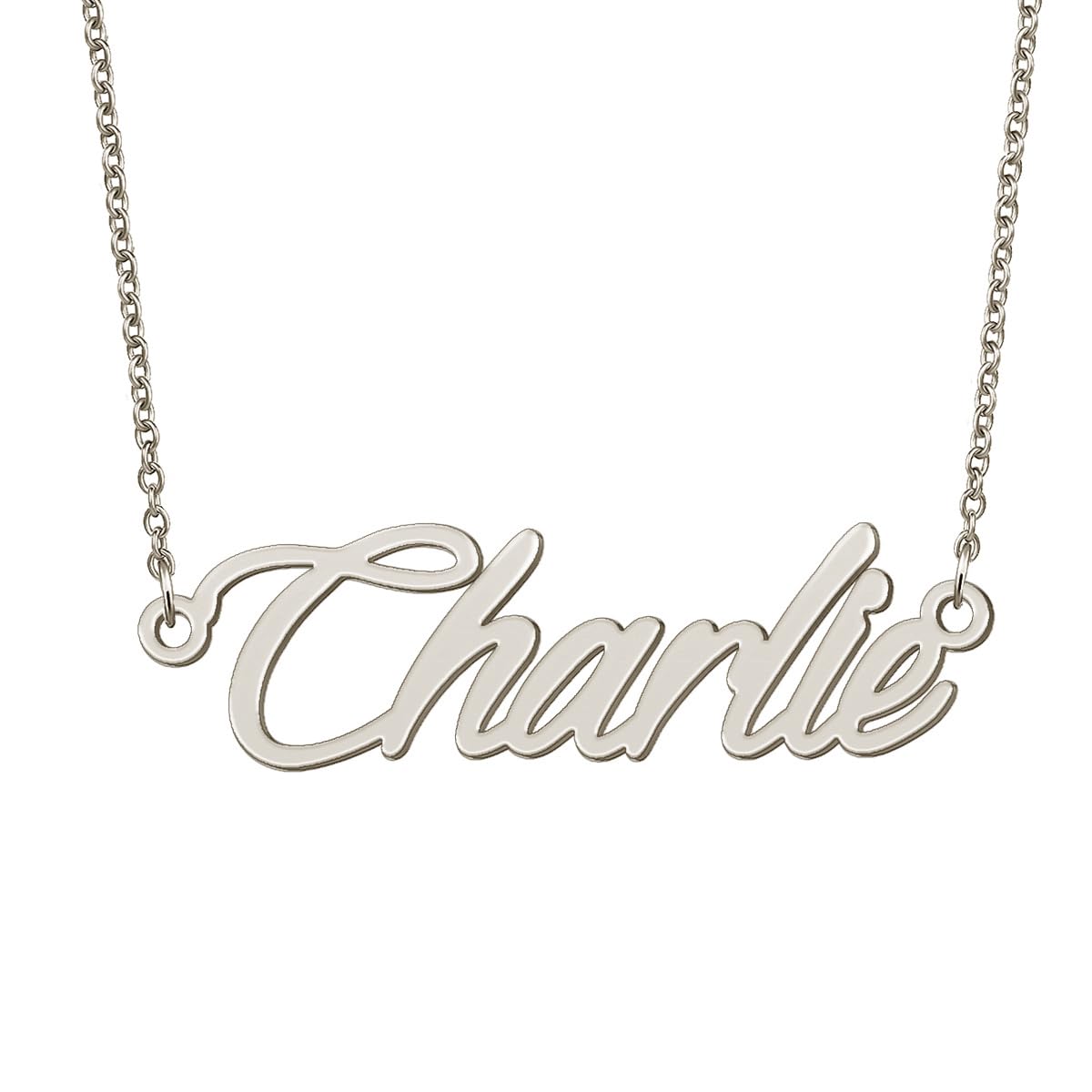 BYBWBL Charlie Name Pendant Necklace Silver Color