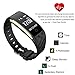 Fitness Tracker Heart Rate Monitor Activity Health Tracker Waterproof Smart Wristband Band with Pedometer Sleep Monitor Step Calorie Counter Bluetooth Bracelet for Swimming Bicycling (Black)