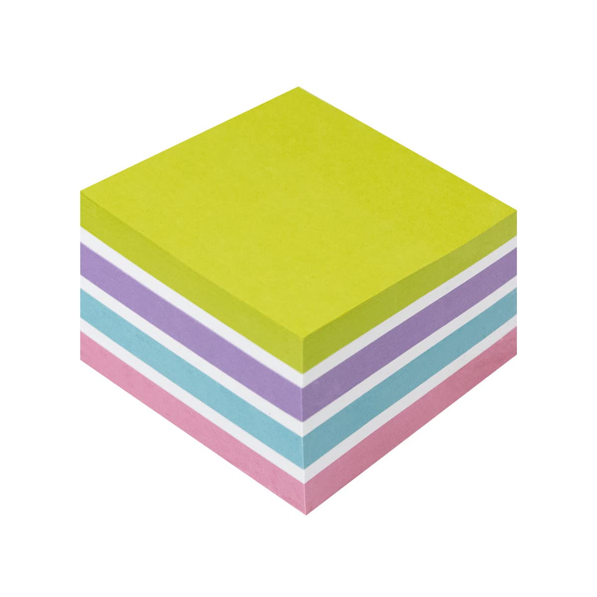Kores - Pastel Sticky Notes - Eco Cubo, Self-Stick Notes, Memo Block, Notepad, Back to School Supplies, Office Supplies - 75 x 75mm, Pack of 1 x 450 Sheets