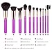 Docolor Makeup Brush Set 11Pcs Professional Makeup Brushes for Face Foundation Contour Eye Shadow Blending Brushes Kit - Rose Red