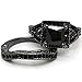 Jude Jewelers Size 4-15 Black Princess Cut Wedding Engagement Ring Bridal Halo Anniversary Propose