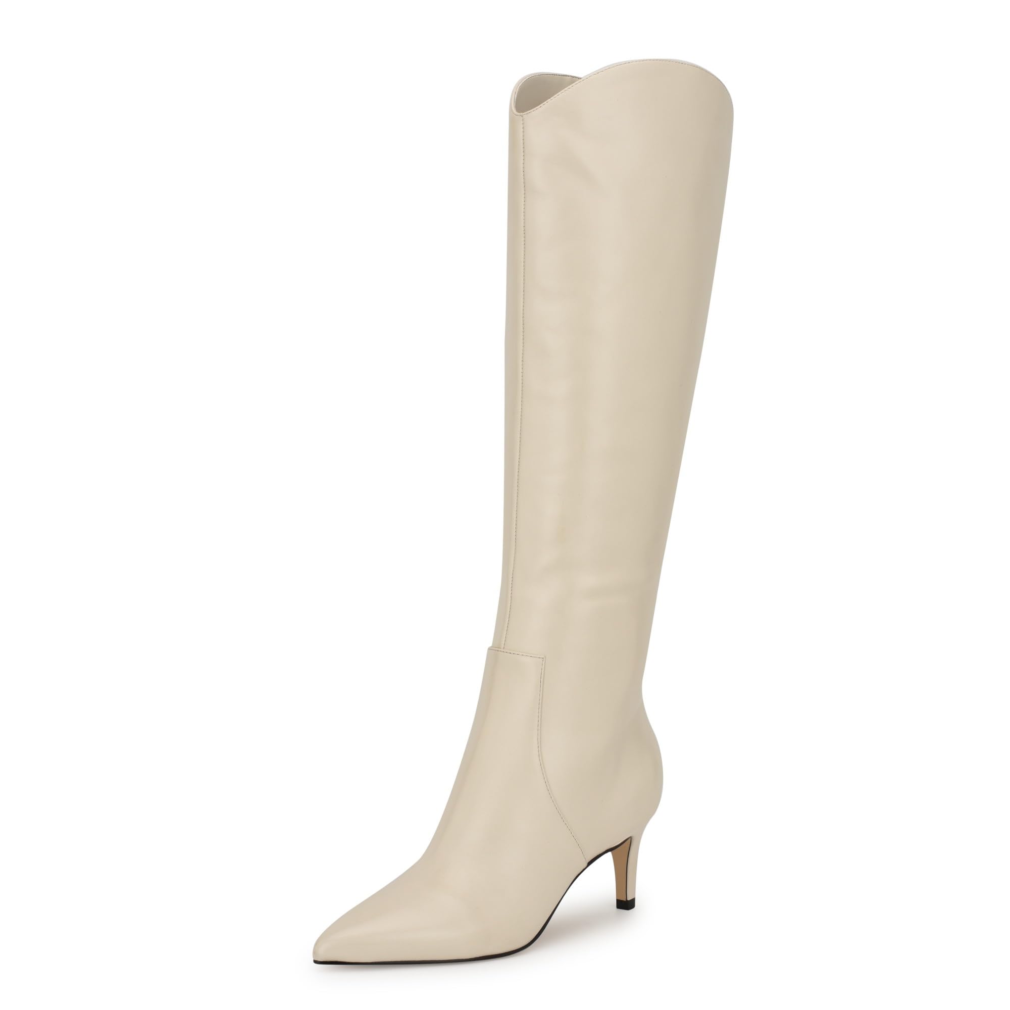 Photo 1 of Nine West Women's Sirena Boot, Cream Leather 150, 8