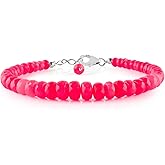 InfinityGemsArt Ethiopian Opal Bracelet October Birthstone Natural Gemstone Beads, Dainty Handmade Jewelry for Women Chakra Energy, Healing Crystals, 925 Sterling Silver Chain 8 inch Gifts For Her