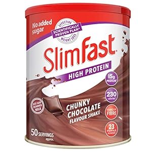 SlimFast Meal Replacement Powder Shake, Chunky Chocolate, 50 Serving