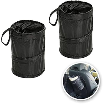 Cross Foldable Car Trash Can With Lid - Leak-proof Hanging Storage Bag For Car Trash Bin, Car - View #5