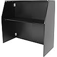 VPABES 4' Folding Portable Event Bar with Top and Middle Shelves, Foldable Bartender Table Cabinet Station, Mobile Laminate Foldable Bar for Parties and Events