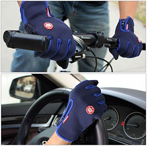 Speedrid Cycling Gloves, Touchscreen Waterproof Outdoor Sport Winter Bike Gloves, Ajustable Size Full Finger For Running Driving Skiing Skating Climbing