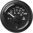 Veratron 52MM (2-1/16") ViewLine Water Temperature Gauge - 100-250°F - Black Dial & Bezel