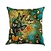 Butterfly Throw Pillow Cases, Kimloog Square Flax Cushion Cover Car Sofa Home Decorative 18x18 Pillowcase (D)