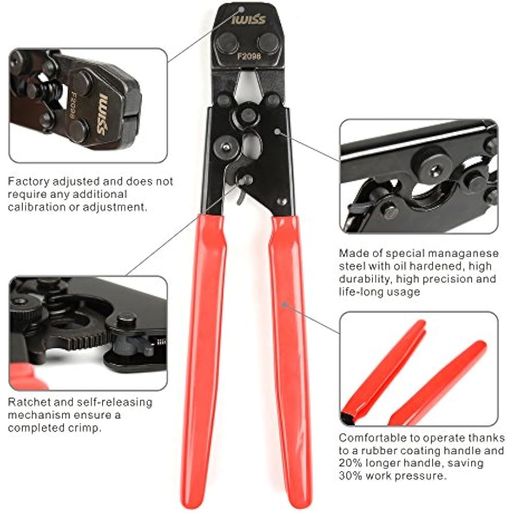 IWISS Clamps PEX Cinch Clamp/Ear Hose Crimping Tool For Stainless Steel