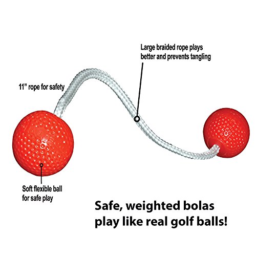 Maranda Enterprises Ladderball - 3 Pack Soft Bolas, Red