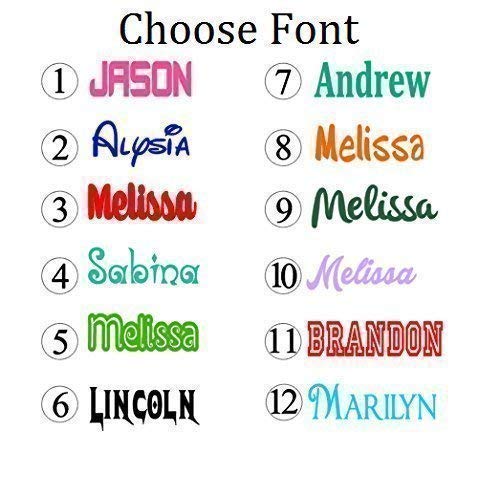 Personalized Name Decal Sticker - Gloss Vinyl for Yeti Cups, Windows, Laptops - Choose Font, Color, Size