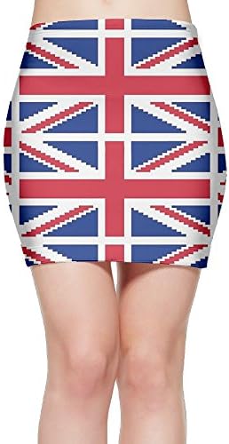 8 Bit Union Pixel Jack Women's Fitted Mini Skirt Stretch Bodycon Pencil Skirt M