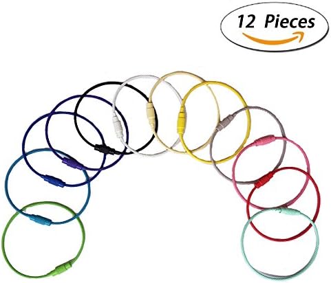 Outdoor Hiking Key Ring Stainless Cable Ring Backpack Buckle EDC Gadget Luggage Tags by Carryluxe (Multicolour),FELAND