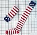 Zmart Women's Fashion USA Flag star and stipe Thigh-High Over Knee stocking,Multicoloured,US 5-7.5