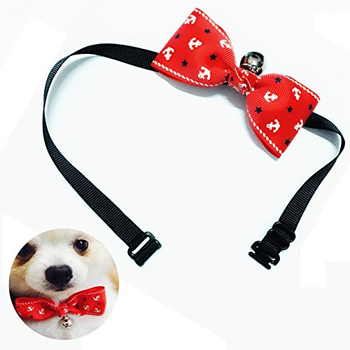 Miyoo Colorful Pet Bow Tie, Adjustable Fashion Cat Dog Rabbit Bow tie Collar with Bell, Pet Accessories Bowtie for Small Cats Kitten Dogs Puppy. (2) - Thumbnail 7