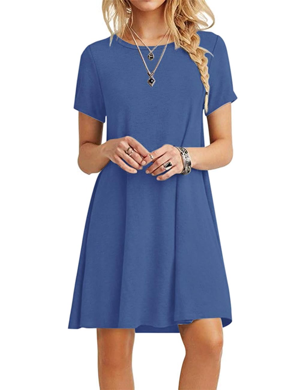 MOLERANI Women's Casual Plain Simple T-Shirt Loose