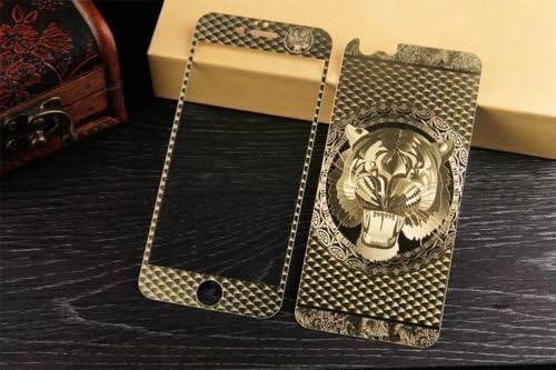 3D Tiger Golden Gold Tempered Glass Screen Protector For iPhone 6 6S Front &amp; Back Luxury Tempered Glass for iPhone 6S