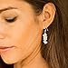 925 Sterling Silver Sweet Candy Pastel Colored Faceted Crystal Beads Dangle Earrings 1.5