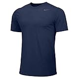 Nike Mens Athletic Active Dri-Fit Tee Shirt, Navy