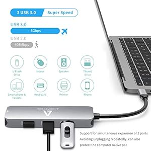 Anoopsyche Hub USB C 10 in 1, Alluminio, Adattatore USB C con HDMI 4K, 1080P VGA, Gigabit Ethernet RJ46 de - immagine 8