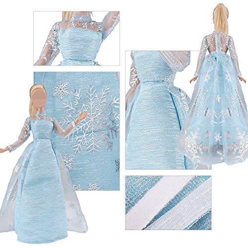 YAMASO Beautiful Queen Snow Princess\'s Doll Clothes and Princess\'s Dress Up for 11.5 inch Doll Clothes