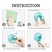 Luxear Shower Suction Cup Hooks Kitchen Wall Towel Hook Vacuum Power Lock Plastic Suction Cups Hanger Hooks for Bathroom Office Car Loofah Sponge Coat Key Caps - 2 Pack, Lightseagreen