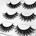 CerroQreen Eyelashes Thick Curly Fashion Lashes 5 Pairs 3D Mink Eyelashes Dramatic False Lashes (eyelashes -01)