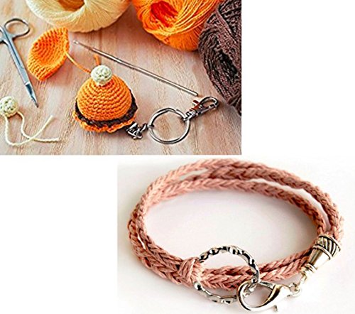 Curved Lobster Clasps Metal Swivel Lanyard Snap Hook with Key Rings,TV Remote Key Chain ,Manual art keychain ,50 PCS Silver