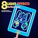 Obuby Kids Magic Pad Light Up Glow Drawing Board LED Draw Sketch Tablet for Art Write Learning which Includes Fun Guide Stencils, Glow Boost Card, Cleaning Cloth