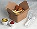 4 3/8 in x 3 1/2 in x 2 1/2 in Microwavable Kraft Paper Small Carryout/Takeout Food Box Container by MT Products - (15 Pieces)
