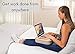 BirdRock Home Bamboo Lap Desk with Laptop Storage Compartment – Pillow Cushioned Laptop Accessories Book Stand – Great for Bed Couch Table Sofa Chair – Food Serving Tray – Greythumb 1
