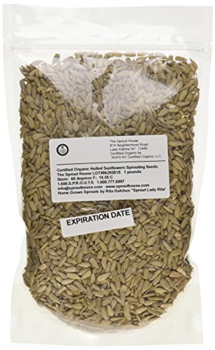 The Sprout House Certified Organic Non-gmo Hulled Sunflower Seeds 1 Pound