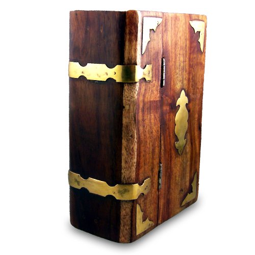 Secret Book Lock Box Small Disguised Wood Boxes / Hand Made Wooden