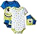 Disney Baby-Boys Monster Inc Mike Bodysuit and Bib, Blue, 6-9 Months (Pack of 3)