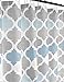 VCNY Home Universal Bathroom Fabric Shower Curtain for Men or Women: Muted Tones of Blue and Grey (Conrad Multi)