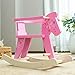 labebe Child Rocking Horse, Wooden Rocking Horse Toy, Pink Rocking Horse for Kid 1-3 Years, Baby Rocking Horse Set/Kid Rocking Horse Chair/Outdoor Rocking Horse/Rocker/Animal Ride/Rocking Toy