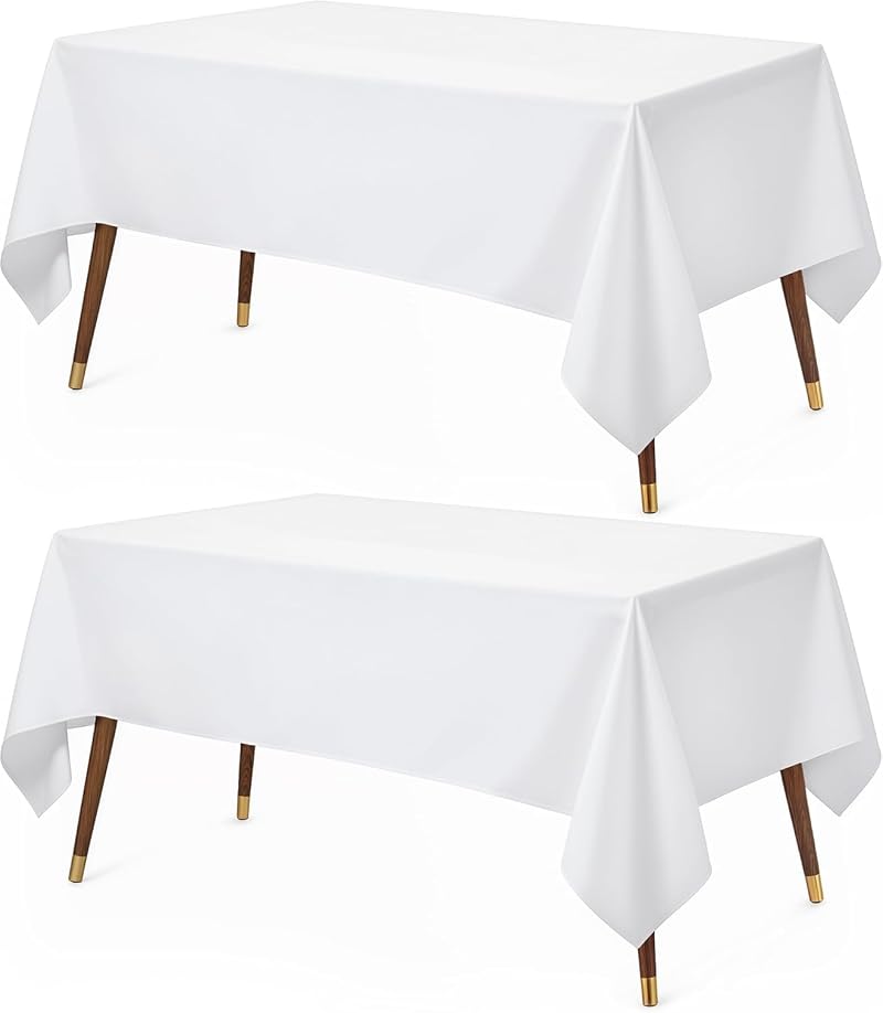 Utopia Kitchen Rectangle Tablecloth 150x300 cm Pack of 2 White