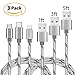 3Pack Multi Charger Cable 5FT-3.3FT-1FT Bolatus 3 in 1 Multiple Device Phone Connector USB Charging Cord Portable Universal Compatible with Cell Phone Tablets and More(Multi Pack 1-3-5FT)