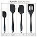 Kitchen Utensil Set | Premium Set of 4 Cooking Utensils - Made of Non-Stick and Non-Scratch Silicone and Stainless Steel - Safe for Cookware, Pots, Pans - Professional Kitchen Tools and Gadgets