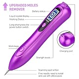 Mole Remover Pen, COOFO Professional Removal Pen Skin Tag Remover with LCD Display & 8 Strength Levels for Body Facial Freckle Nevus Warts Age Spot Tattoo Remover Machine