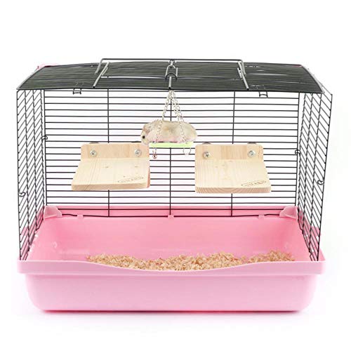 Aolvo Dwarf Hamster Toys, Colored Hanging Swing/Hammock/House/Hideout/Bed with Bell for Syrian Hamster, Big Cage Nest Habitat Accessories for Hedgehog, Guinea Pig, Sugar Glider, Chinchilla - Green - Thumbnail 4