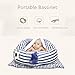 Abreeze Baby Bassinet for Bed -Grey Striped Baby Lounger - Breathable & Hypoallergenic Co-Sleeping Baby Bed - 100% Cotton Portable Crib for Bedroom/Travel