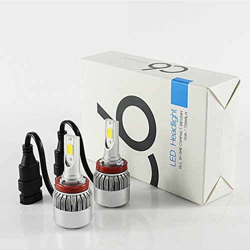 C6 60W White LED COB Headlight Conversion Kit Replacement Halogen & HID Bulbs 7600LM 6000K (H8/H9/H11) C6 60W White LED COB Headlight Conversion Kit Replacement Halogen & HID Bulbs 7600LM 6000K (H8/H9/H11)