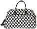 World Traveler 21-Inch Carry-On Rolling Duffel Bag, Black White Dot II