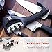 Kitchen Knife Sharpener - 3 Stage Knife Sharpening Tool Sharpens Chef's Knives - Kitchen Accessories Help Repair, Restore and Polish Blades Quickly, Food Safety Cut Resistant Glove Included, Black